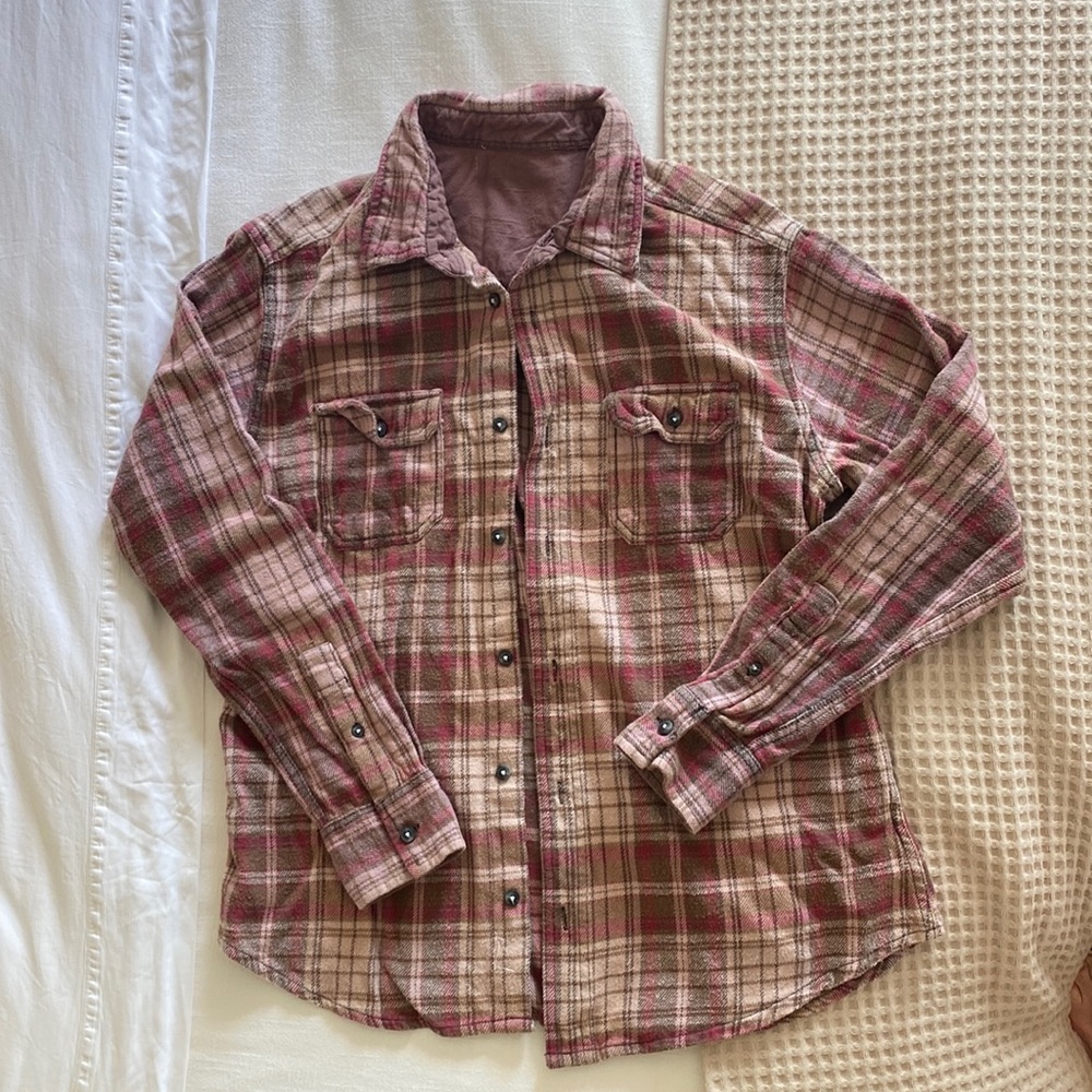 Urban outfitters recycled vintage pink flannel small-medium